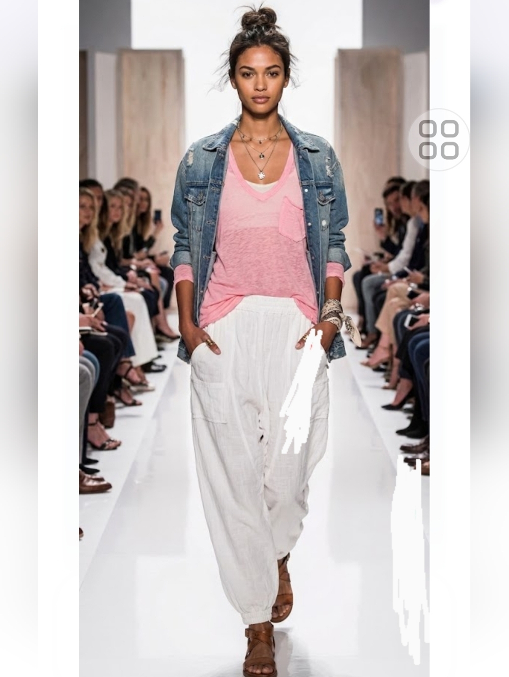 We The Free Sheer V-Neck Long Sleeve Top - Pink